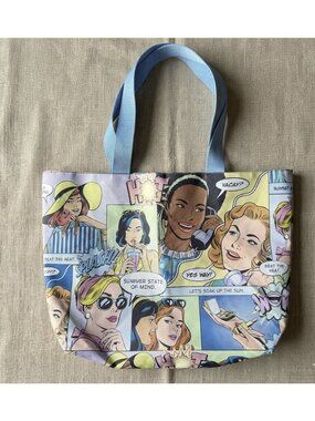 Estee Lauder Comic Pop Art Tote Bag Cartoon Reusable Shopping Eco Grocery
